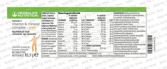 Formula 2 - Multivitaminkompleks til mænd